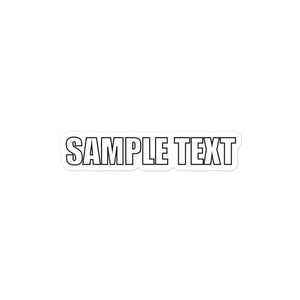 Sample Text Sticker